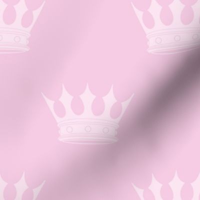 Princess Charlotte Pale Pink Crowns on Pink