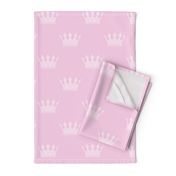 Princess Charlotte Pale Pink Crowns on Pink