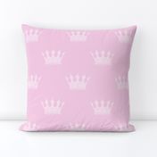 Princess Charlotte Pale Pink Crowns on Pink