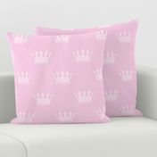 Princess Charlotte Pale Pink Crowns on Pink