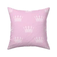 Princess Charlotte Pale Pink Crowns on Pink