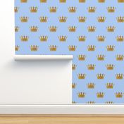 Louis Blue Crown Prince Gold Crowns on Blue