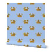 Louis Blue Crown Prince Gold Crowns on Blue