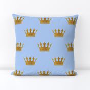 Louis Blue Crown Prince Gold Crowns on Blue