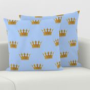 Louis Blue Crown Prince Gold Crowns on Blue