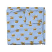 Louis Blue Crown Prince Gold Crowns on Blue
