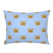 Louis Blue Crown Prince Gold Crowns on Blue