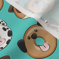 dog donuts - teal