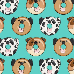 dog donuts - teal