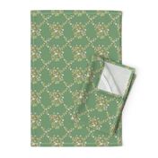 Meadowsweet Diamond Pastels, Boho Green // large