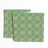 Meadowsweet Diamond Pastels, Boho Green // large