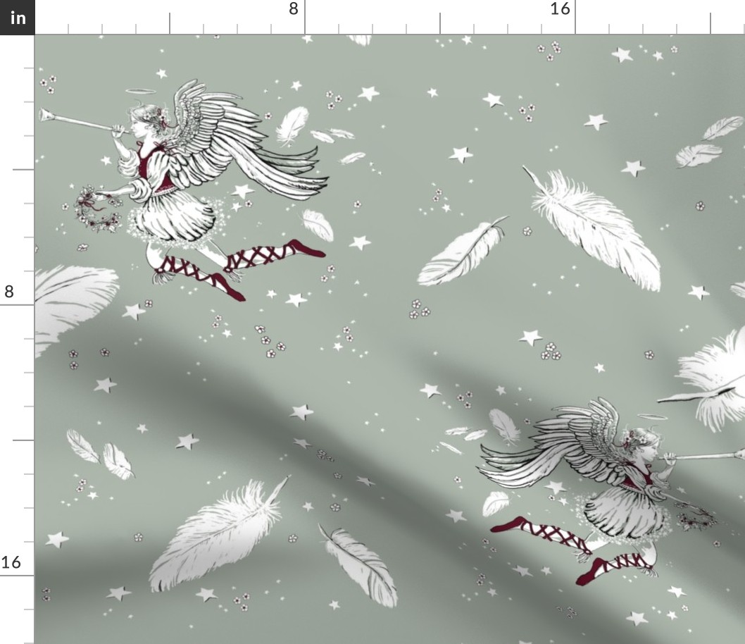 elegant xmas angels and feathers repeat1