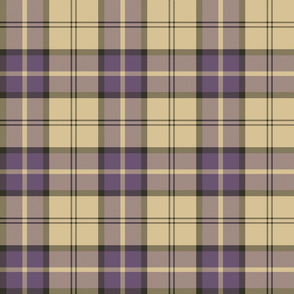 Dunbar tartan, 6", custom colorway custard/purple