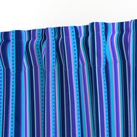 BN10 - Variegated Stripe in Blues - Pink - Lavender - Lengthwise