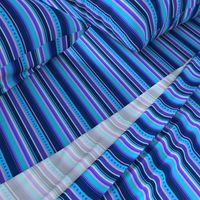 BN10 - Variegated Stripe in Blues - Pink - Lavender - Lengthwise