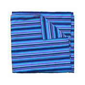 BN10  - Variegated Stripes in Blues - Pink - Lavender - Crosswise