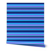 BN10  - Variegated Stripes in Blues - Pink - Lavender - Crosswise