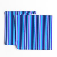 BN10  - Variegated Stripes in Blues - Pink - Lavender - Crosswise