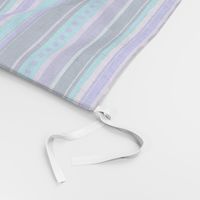 BN10 - Narrow Variegated Stripes in Blues - Pink - Lavender - Crosswise