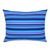 BN10 - Narrow Variegated Stripes in Blues - Pink - Lavender - Crosswise