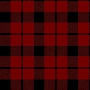 Brown tartan, custom 3" dark red 