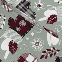 Christmas holiday dinner cozy gloves // limited palette