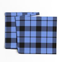 Brown tartan, custom 7" light blue