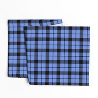 Brown tartan, custom 3" light blue