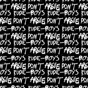 rude boys White on black