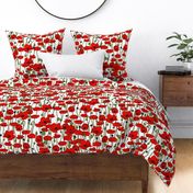 Poppy repeat white - medium