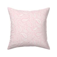 Simple Paisley - white on millenial pink - small print