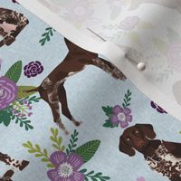 german shorthair pointer pet quilt  c coordinate floral