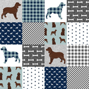field spaniel pet quilt b dog breed fabric wholecloth