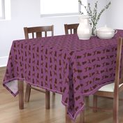 field spaniel dog breed fabric purple