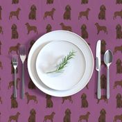 field spaniel dog breed fabric purple