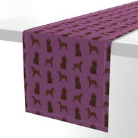 field spaniel dog breed fabric purple