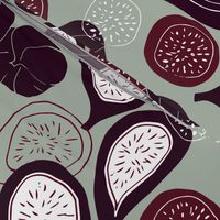 Abstract figs pomegranate and passion fruit // elegant winter holiday 