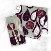 Abstract figs pomegranate and passion fruit // elegant winter holiday 