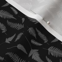 4" Botanical Leaves Mix & Match - Black and Grey