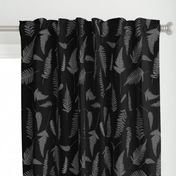 21" Botanical Leaves Mix & Match - Black and Grey