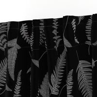 21" Botanical Leaves Mix & Match - Black and Grey