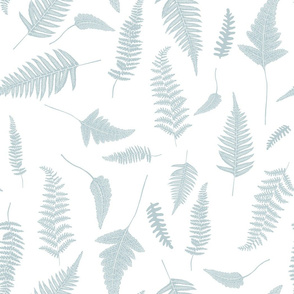 21" Botanical Leaves Mix & Match - Bluish Grey