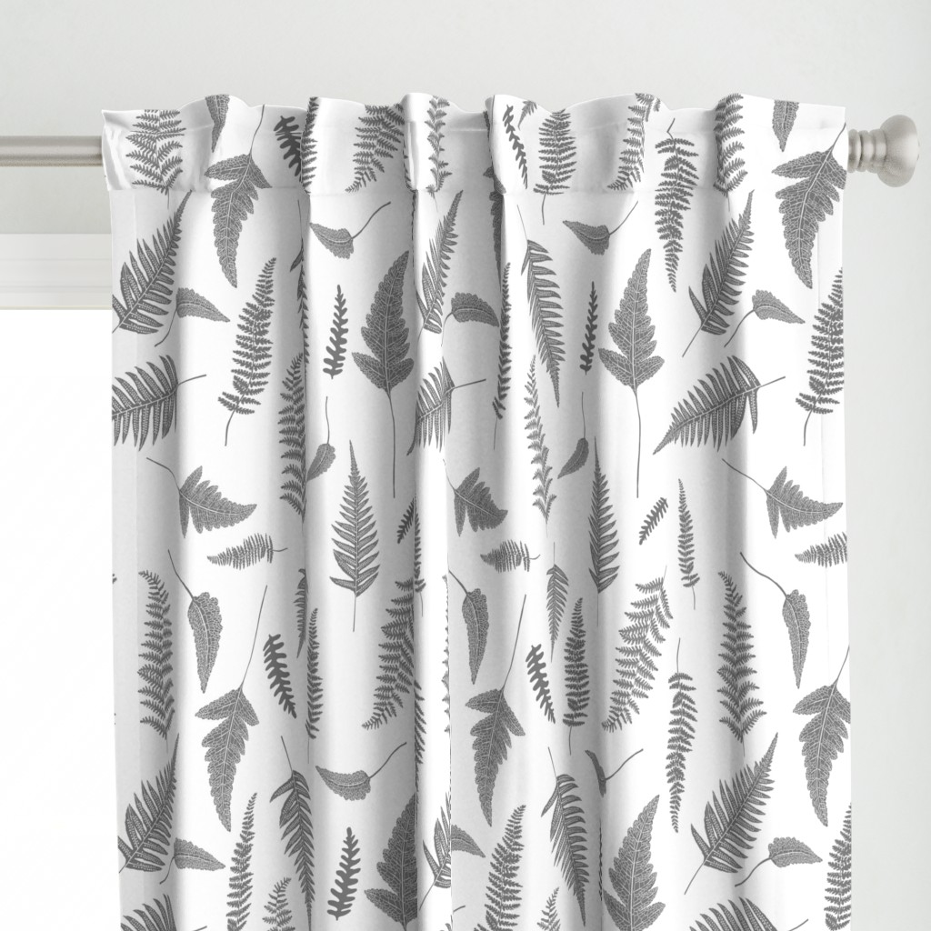 21" Botanical Leaves Mix & Match - Grey