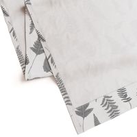 21" Botanical Leaves Mix & Match - Grey