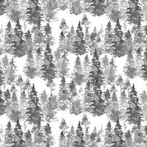 4" Woodland Trees - Grey