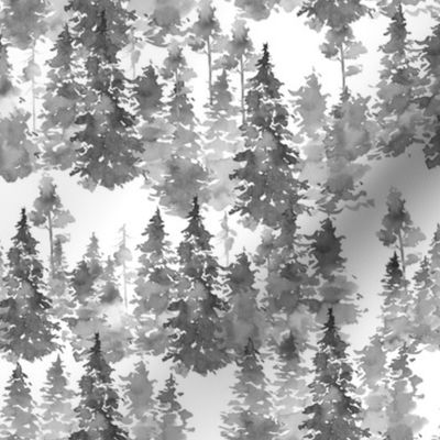 8" Woodland Trees - Grey