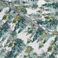 8" Woodland Trees - White