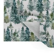 8" Woodland Trees - White