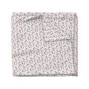 Bone Yard - Pet Dog Bones Retro Red and Aqua Small