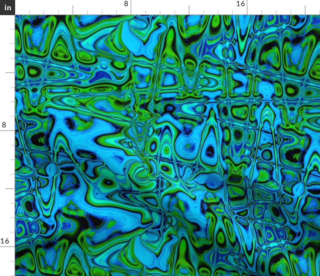 CSMC49 - Lava Lamp Marble in Blue - Aqua - Green - large version